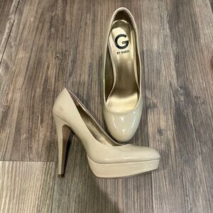 Guess Cream Platform Heels with Stiletto